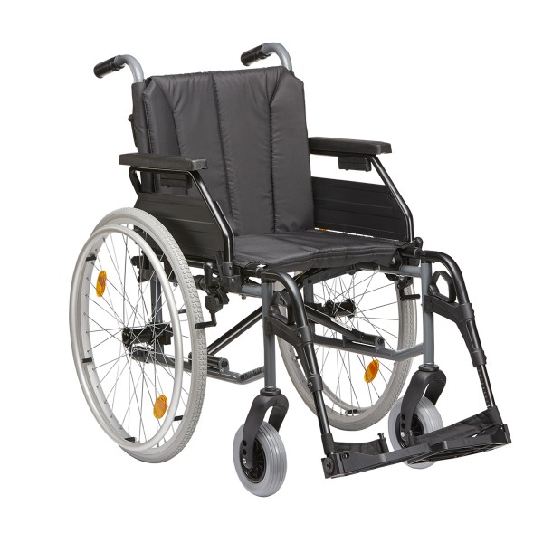 Dietz Leichtgewicht Rollstuhl Tomtar MR- LG Grau Metallic mit Begleitbremsen
