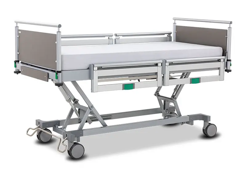 Malsch Klinik/ Spitalbett Impulse XL KL 300 kg Schwerlast Bett mit Metallgitter Liegefläche