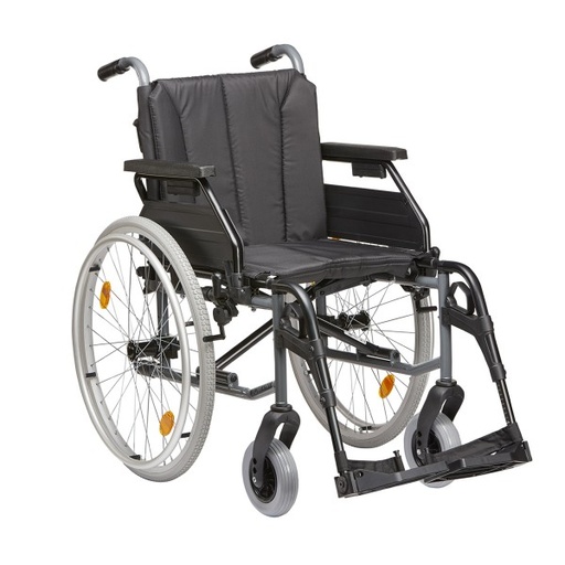 [NRS0030] Dietz Leichtgewicht Rollstuhl Tomtar MR- LG Grau Metallic mit Begleitbremsen
